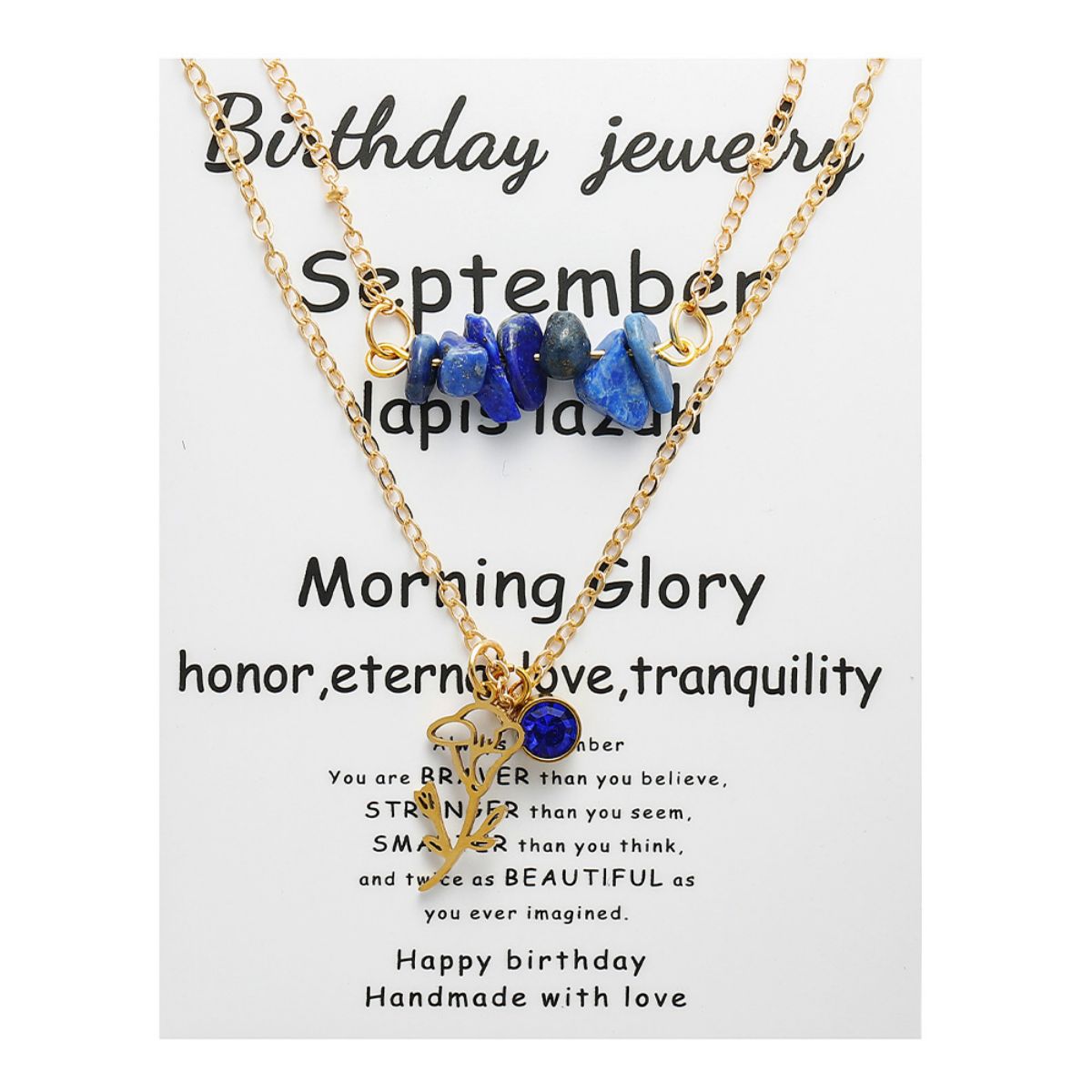 Birthstone Flower Necklaces Dainty Chain Necklace 12 Birth Month Crystal Necklace for Women