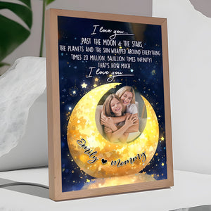 Personalized  I Love You Past The Moon Canvas