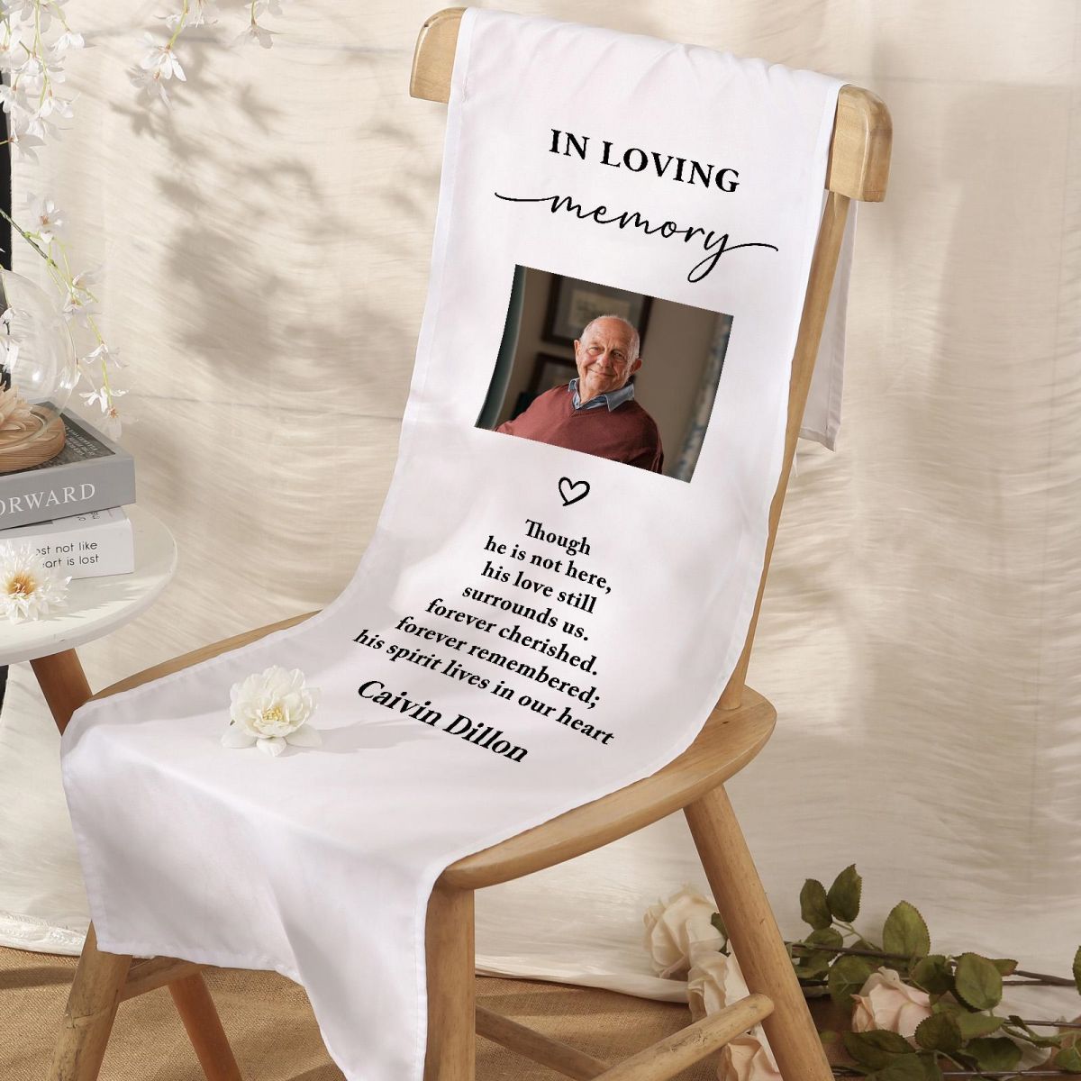 Reserved Wedding Memorial Chair Sign, Custom Memorial Wedding Sign,Wedding Chair Banner In Memory Of Loved Ones