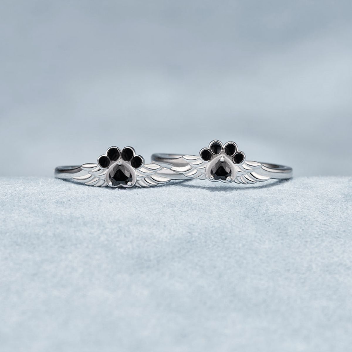 "Angel's Companion"-Paw Wing Ring My Four Legged Angel Is Always Near By