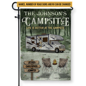 Camping Life Is Better At The Campsite Custom Flag