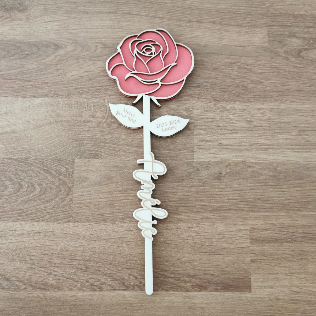 Personalized Double layer Eternal Wooden Flowers For Family