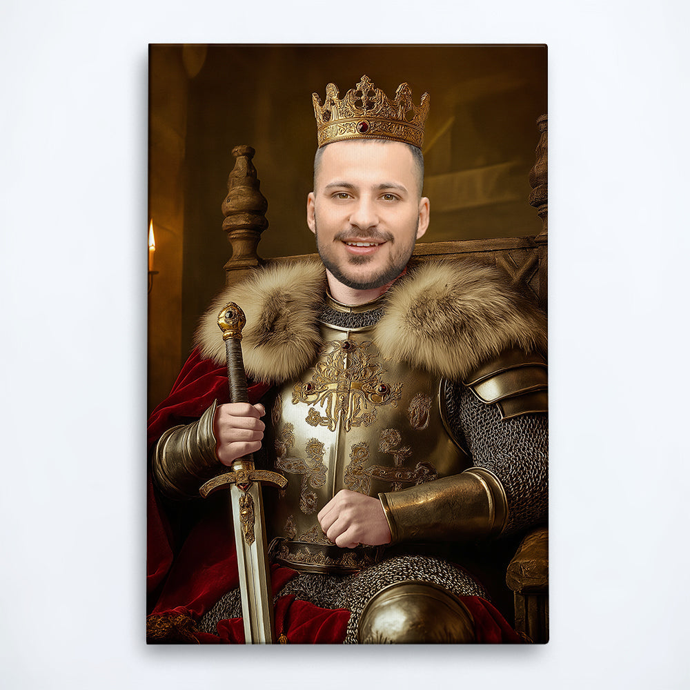 Custom Photo Royal Painting Style For Dad, Grandpa - Personalized Poster/Canvas