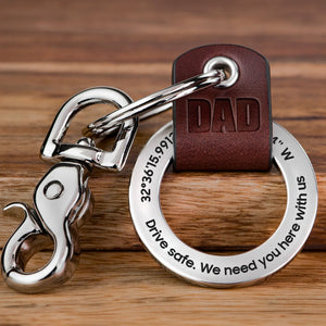 Always Come Home - Personalized Coordinates Keychain