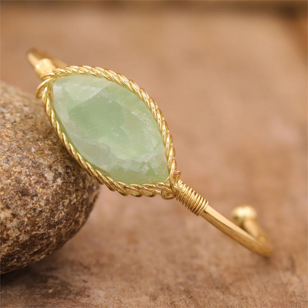 Elegant Amethyst Gold Cuff Bracelet For Her