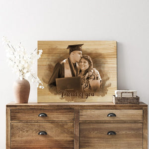 Graduation Memorial Gift – Personalized Canvas Wall Art Portrait for High School or University Graduate | Gift for Grandson, Granddaughter, or Loved One