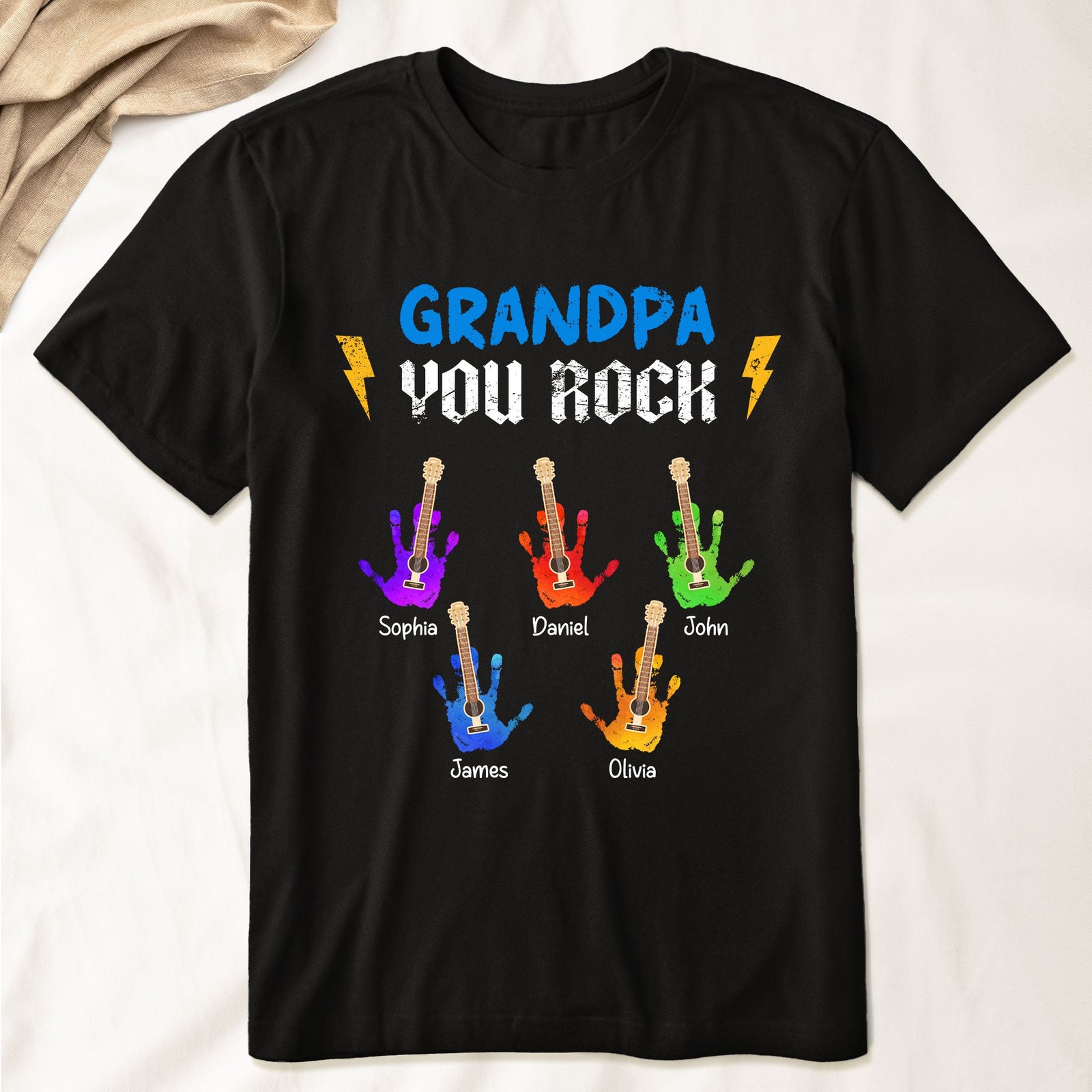 Grandpa You Rock - Personalized Pure Cotton T Shirt