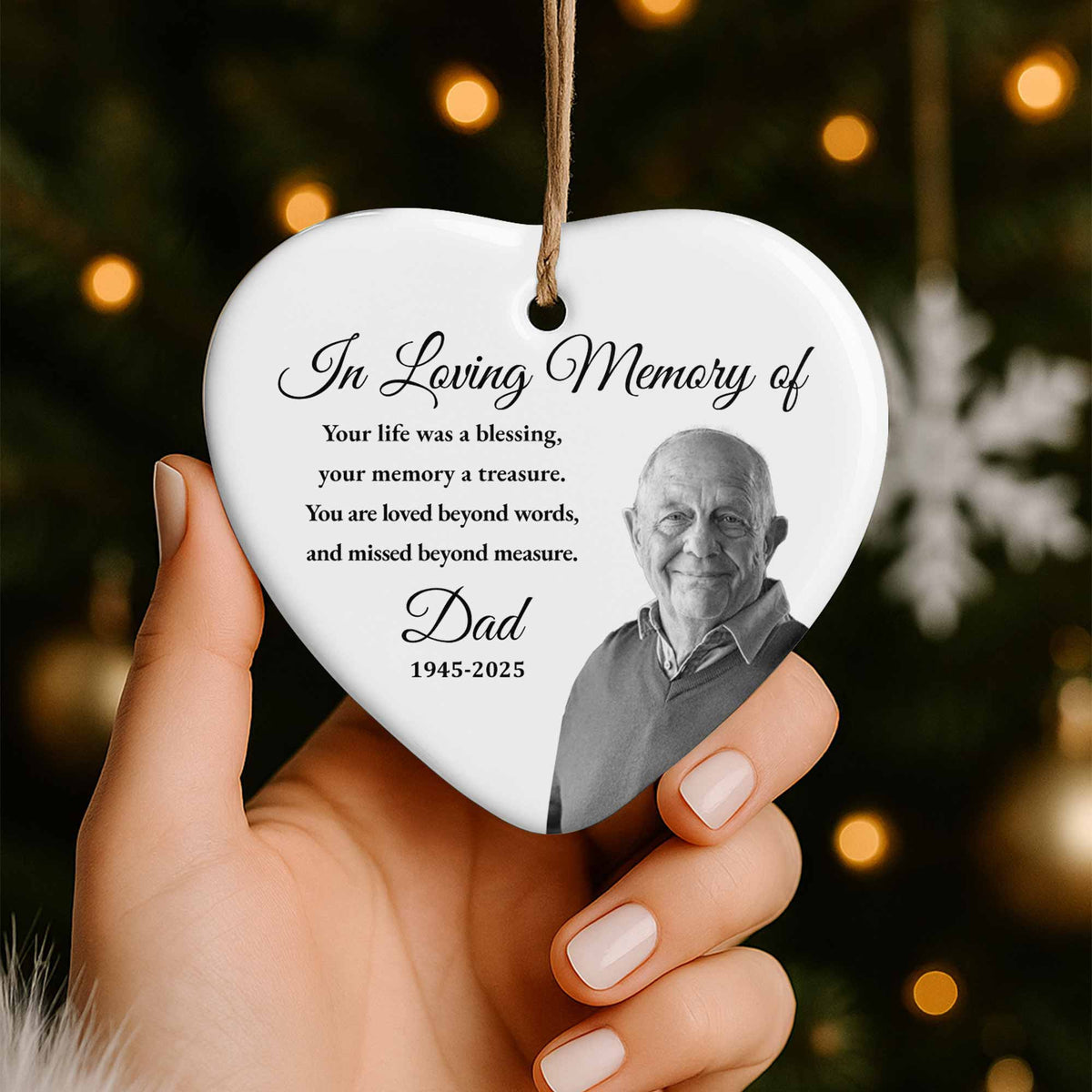 In Loving Memory Of Your Life Was A Blessing, Personalized Ceramic Ornament, Gift For Bereaved Family