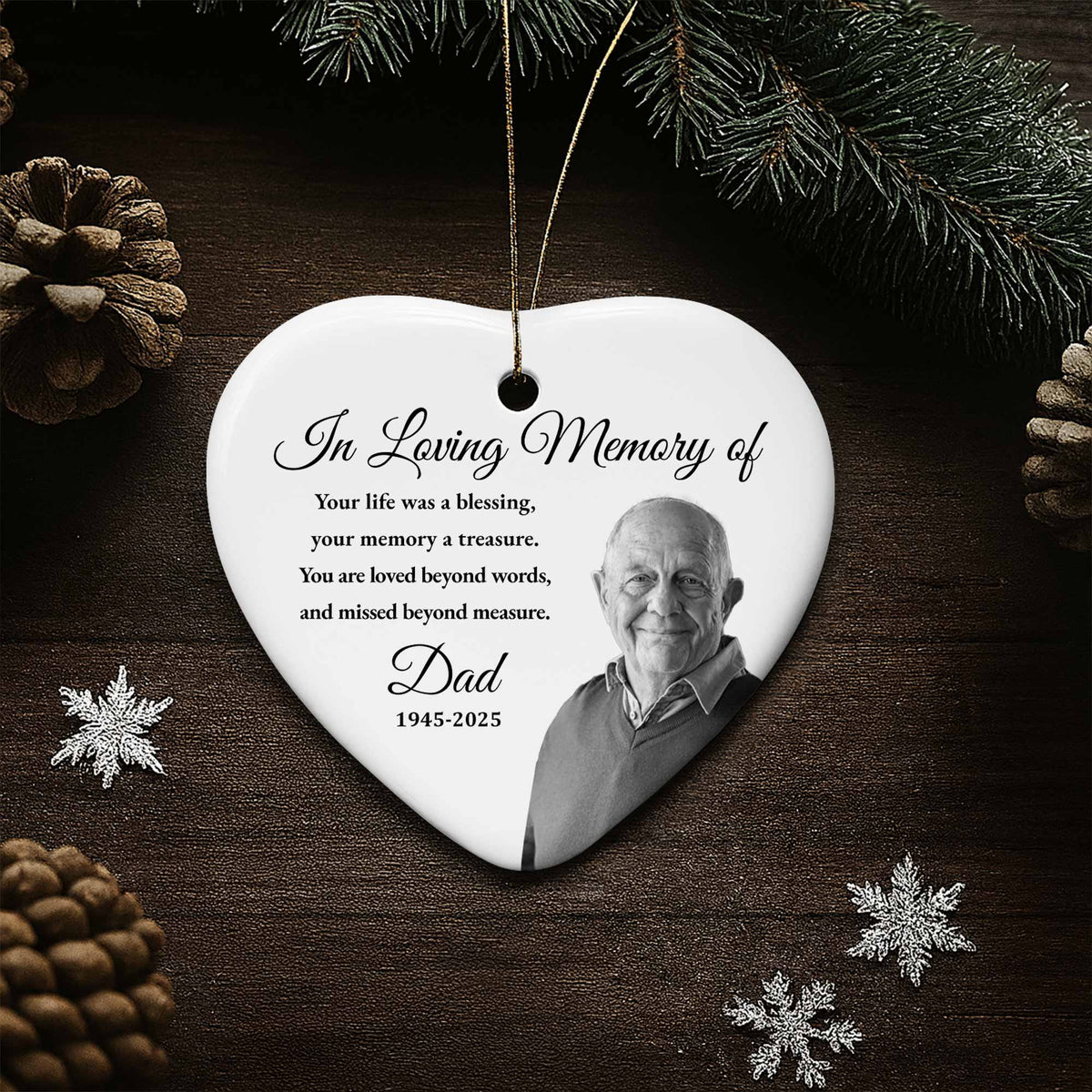 In Loving Memory Of Your Life Was A Blessing, Personalized Ceramic Ornament, Gift For Bereaved Family