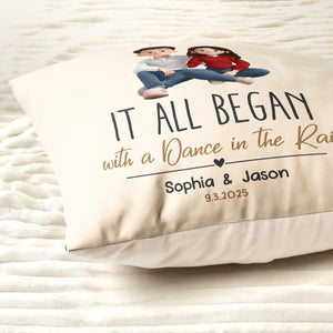 It All Began Couple Gift For Valentine Anniversary - Personalized Pillow
