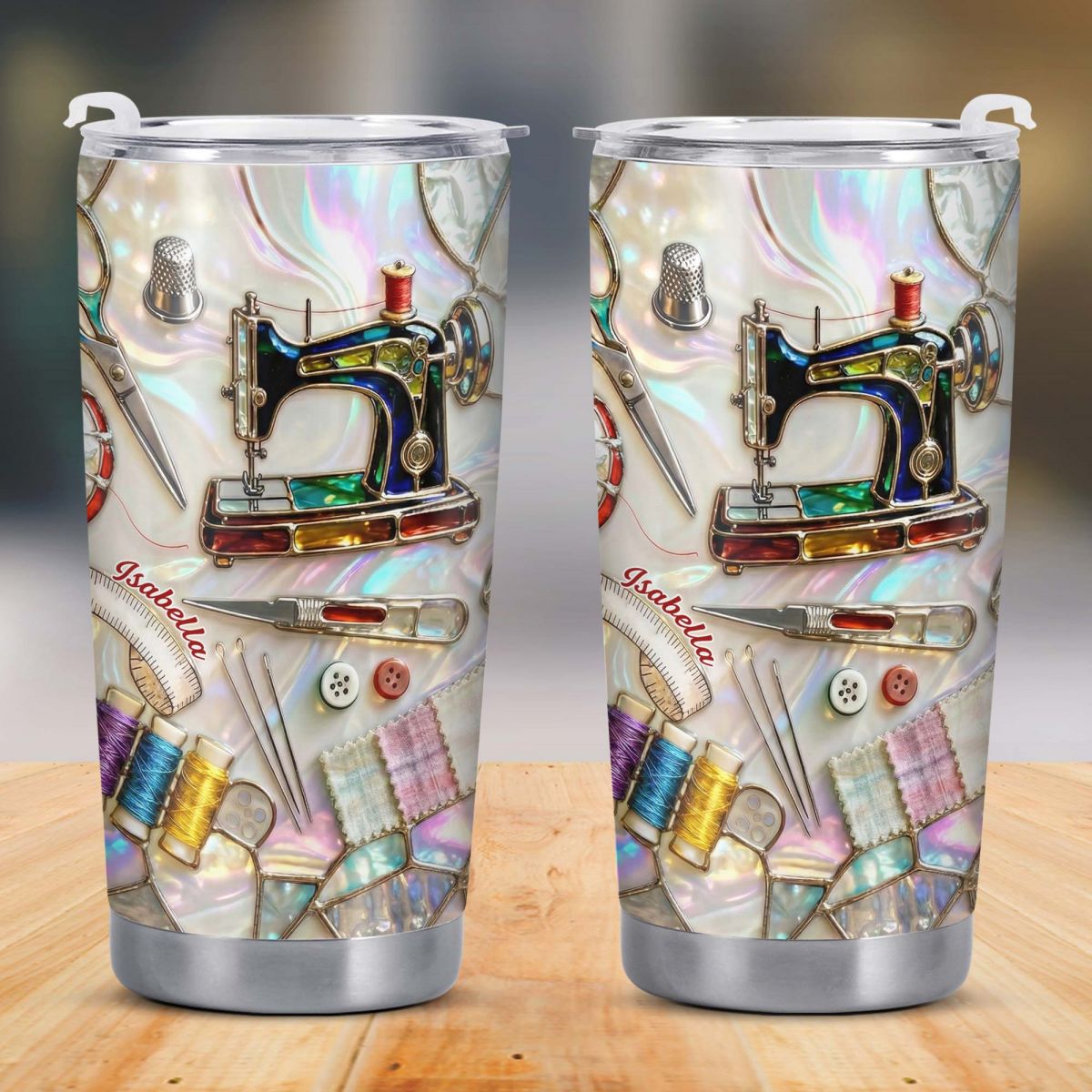 Timeless Things Appreciated More Than You Can Sew, Stainless Steel Tumbler, Gift For Crafters And Sewing Lovers