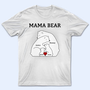 Personalized Bear Family Bear Mama Mother Pure Cotton T-shirt