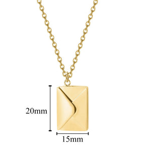 Mother's Day Gift Personalized Engraving Hidden letter Secret Message 3D Envelope Locket necklace