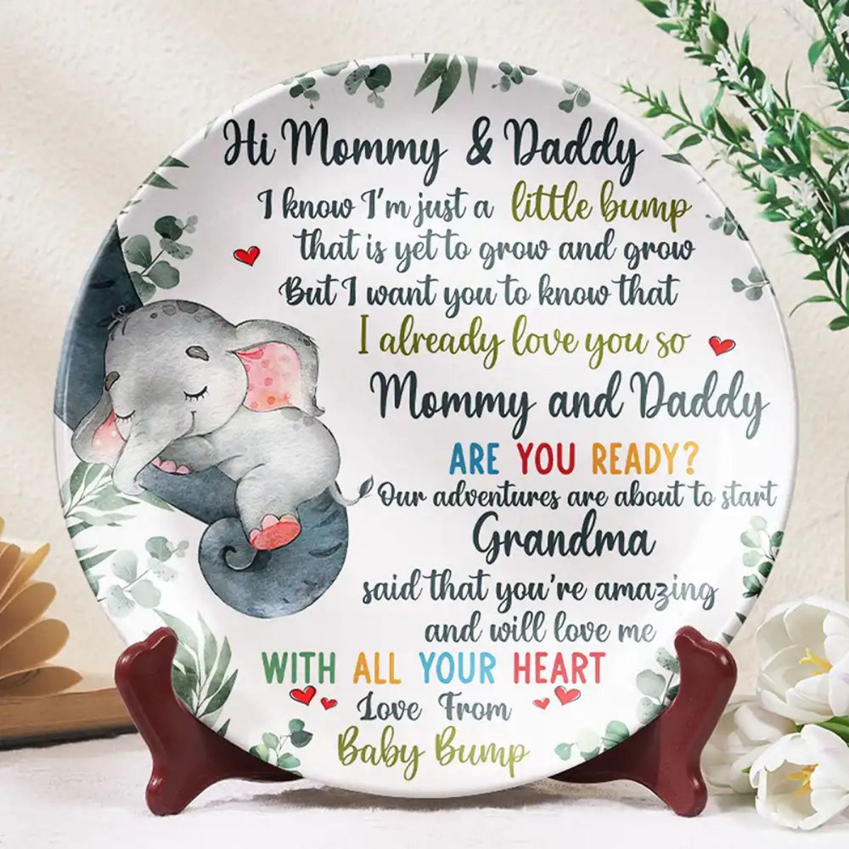 Our Adventures Are About To Start - Personalized Ceramic Plate