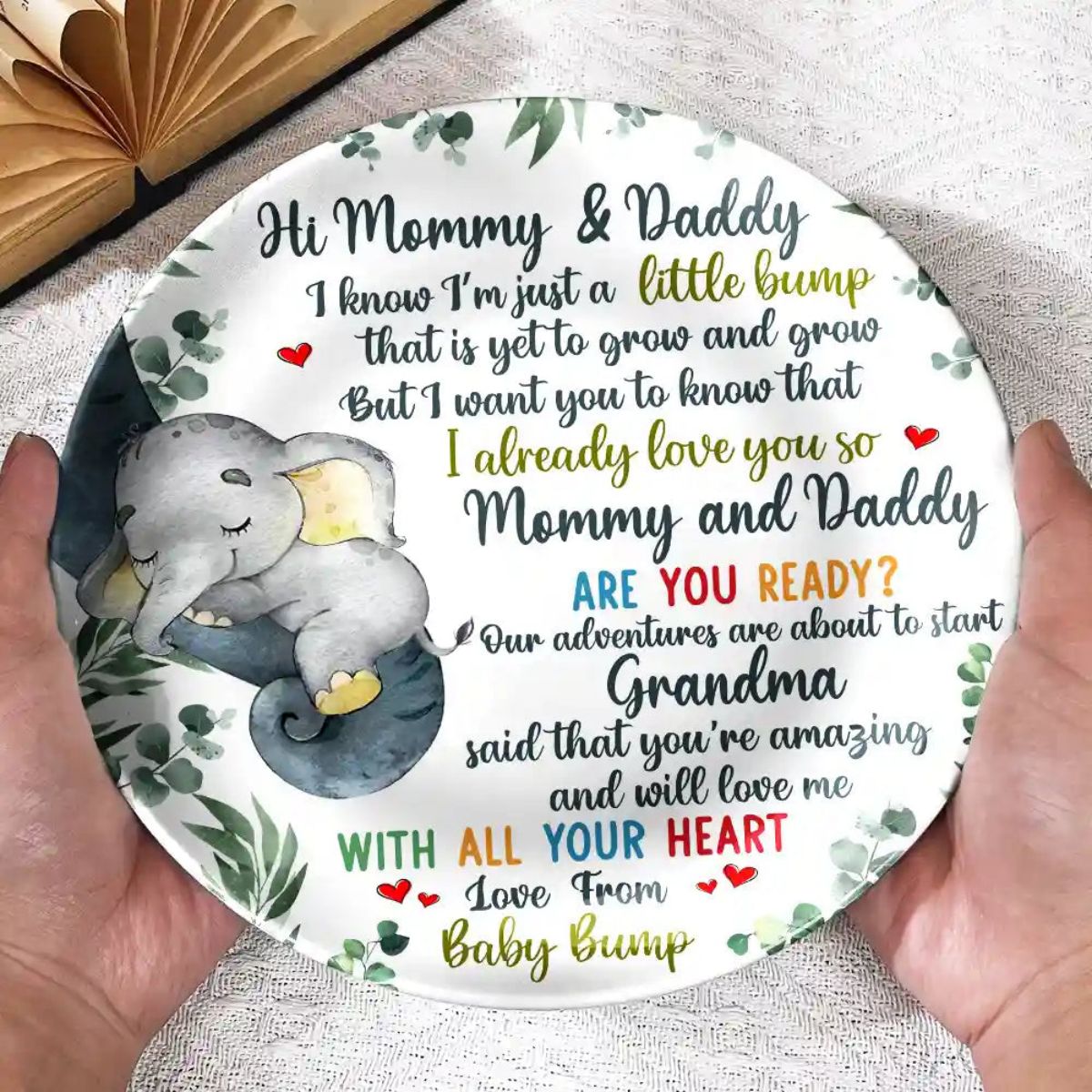 Our Adventures Are About To Start - Personalized Ceramic Plate