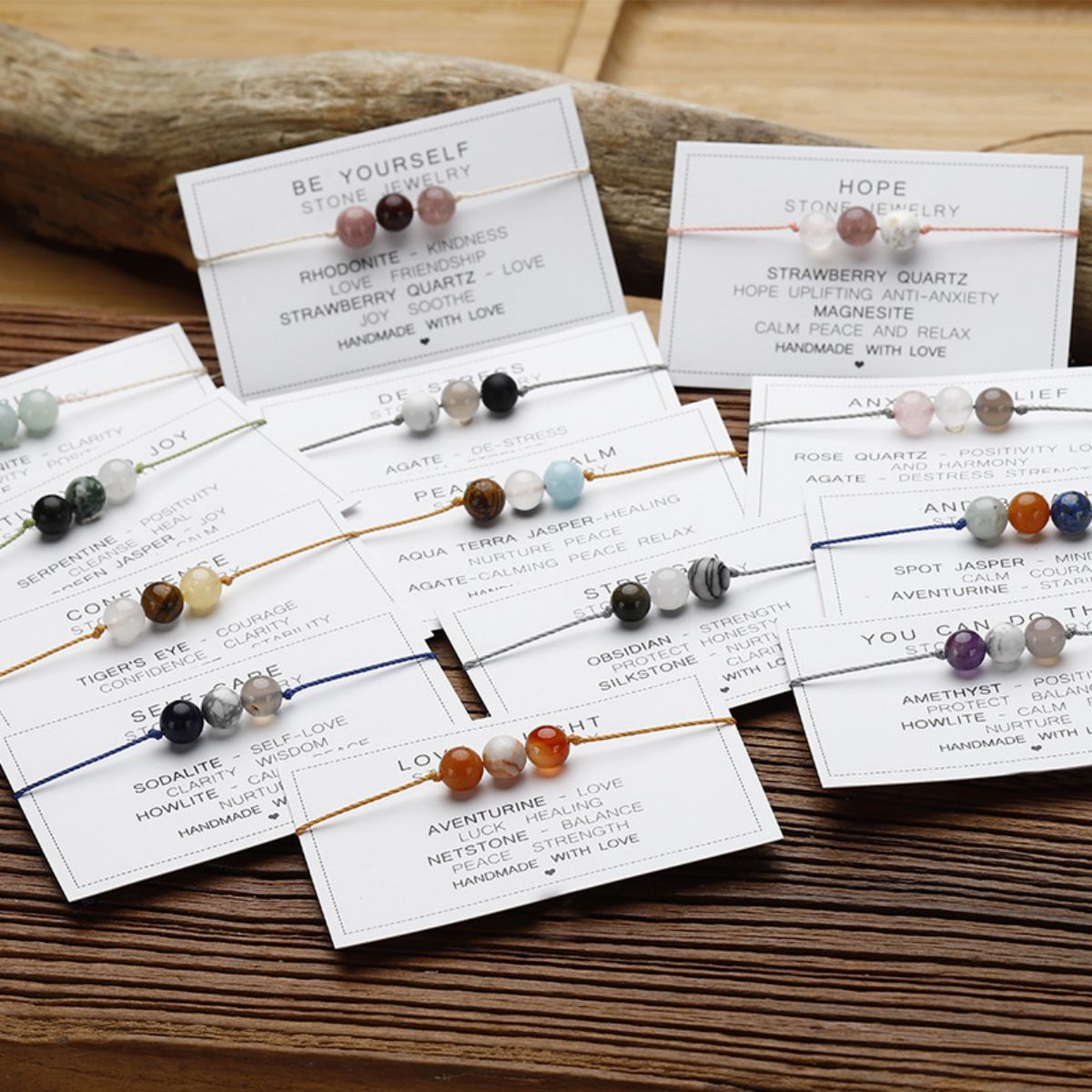 Crystal Bracelet - Real Crystal Jewellery - String Crystal Bracelet - Energy Bracelet