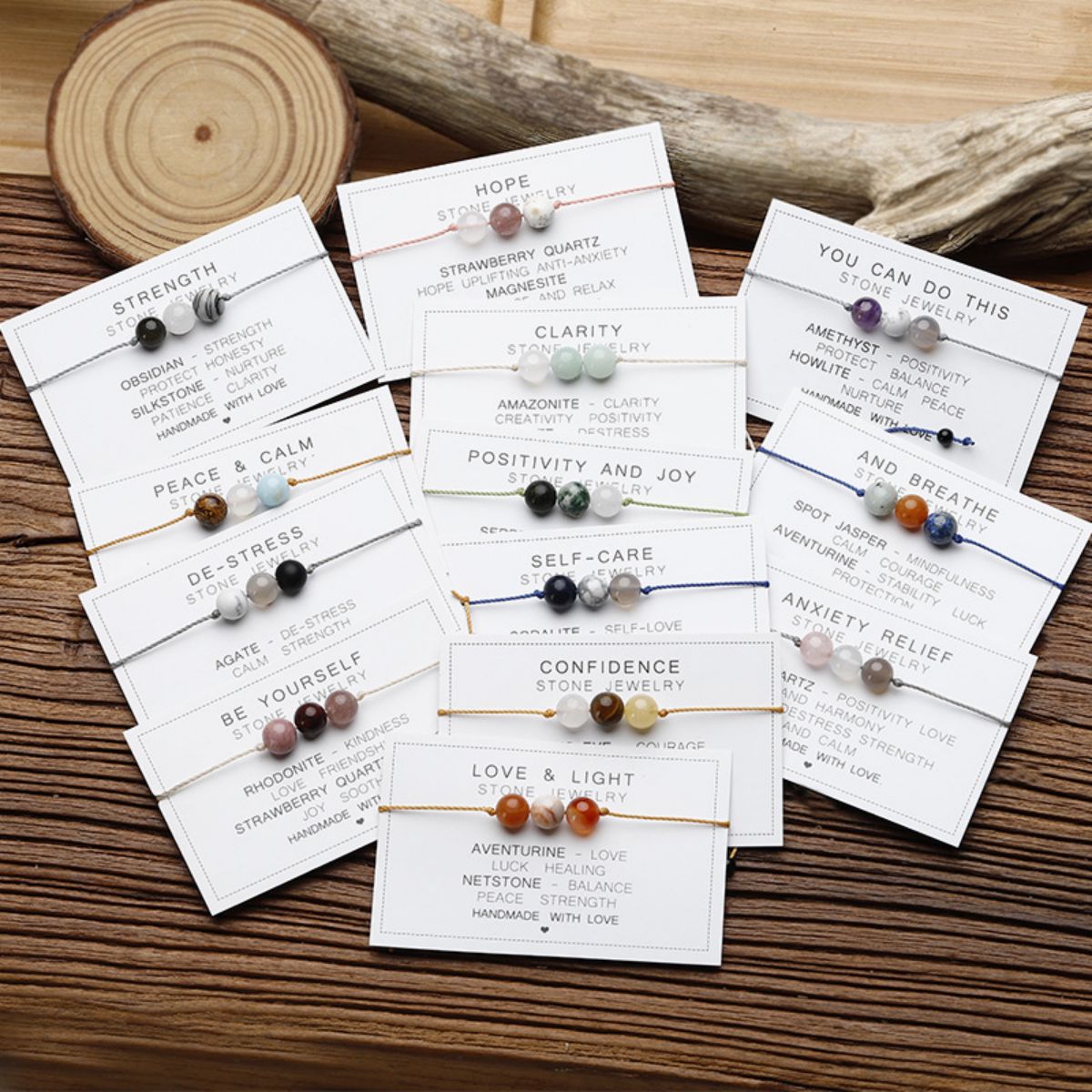 Crystal Bracelet - Real Crystal Jewellery - String Crystal Bracelet - Energy Bracelet