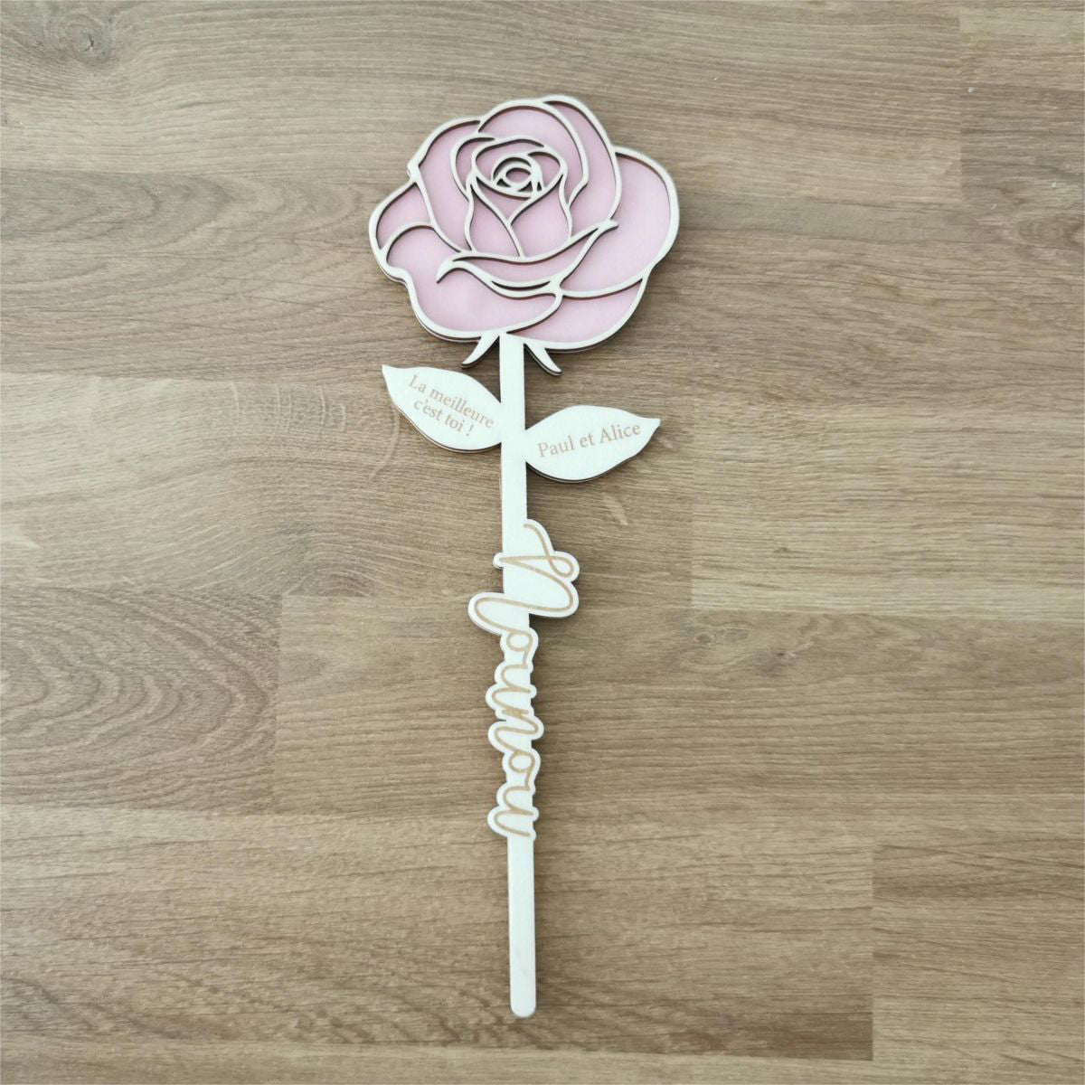 Personalized Double layer Eternal Wooden Flowers For Family