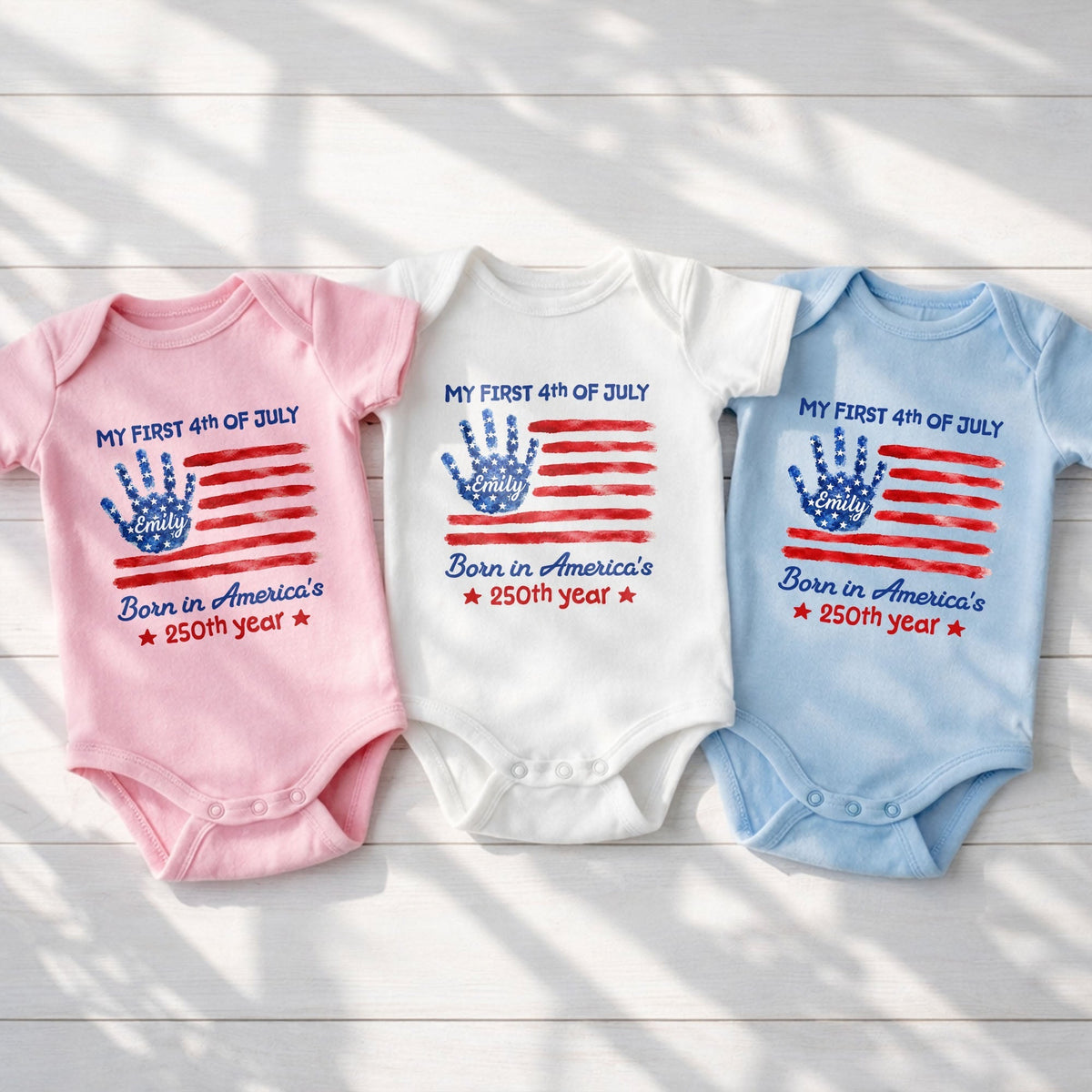 Personalized "My First 4th Of July" Baby Onesie – Gift For Newborns & Toddlers