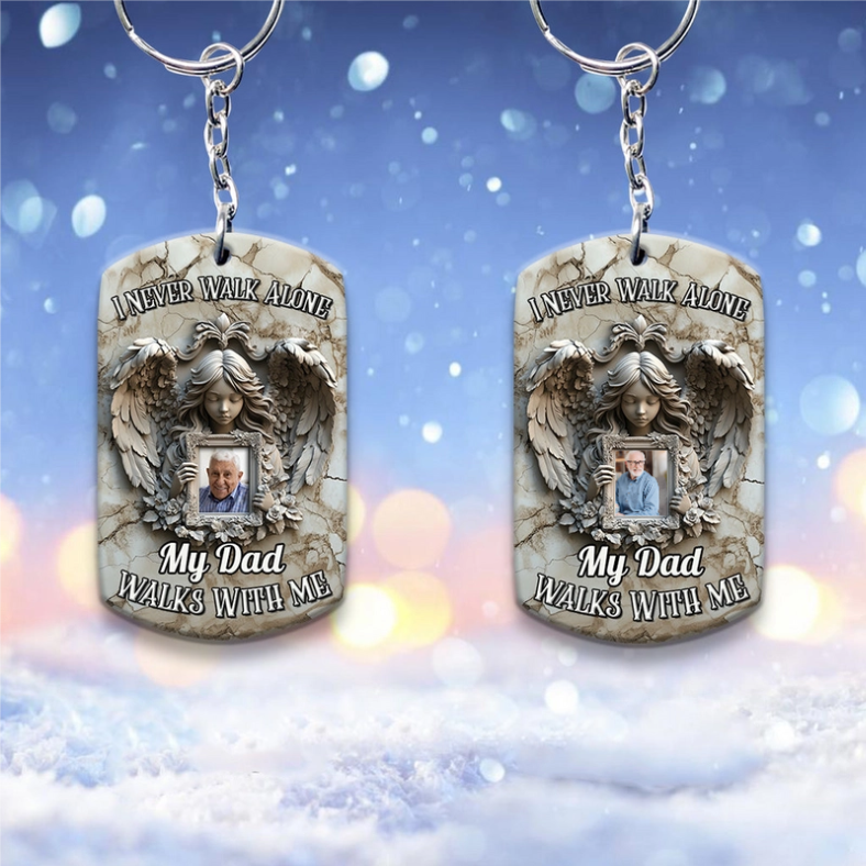 Angel Wings - Personalized Memorial Stainless Steel Keychain