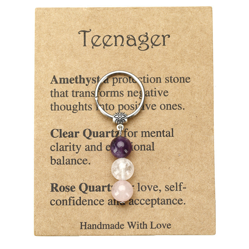 Crystal keychain,Healing crystals,Sad, A new beginning,Love yourself, Good luck with that,Success,Crystal gift