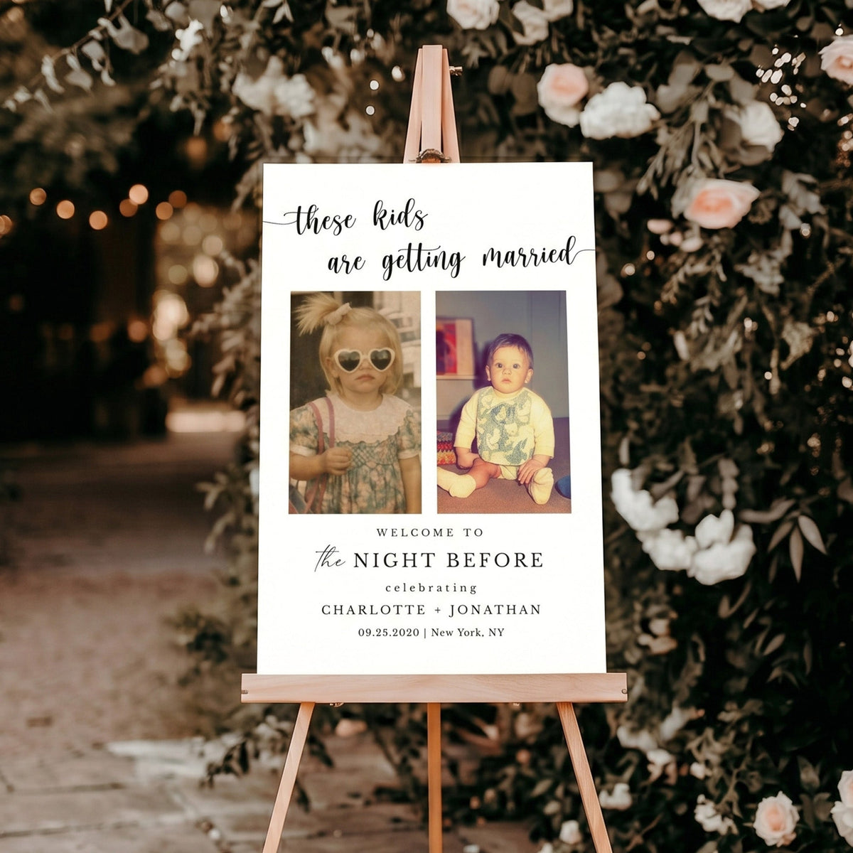 These Kids Are Getting Married - Wedding Rehearsal Dinner Welcome Sign - Personalized Poster