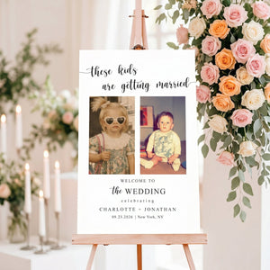 These Kids Are Getting Married - Wedding Rehearsal Dinner Welcome Sign - Personalized Poster