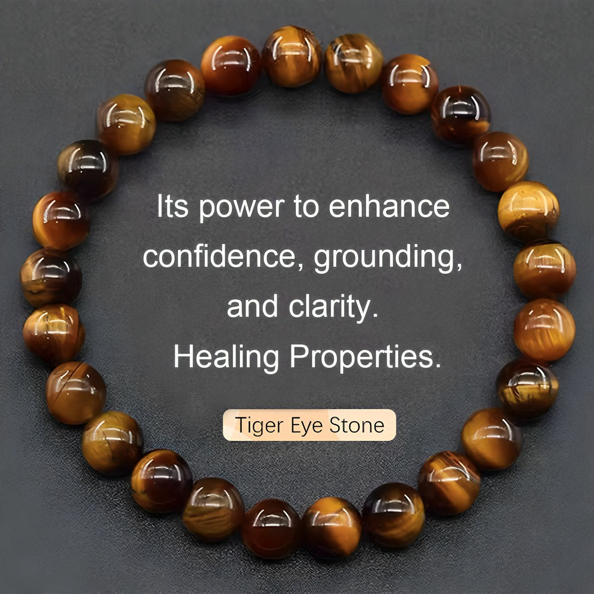 Natural Stone Agate Crystal Beaded Bracelet, Tiger Eye Stone Bracelet