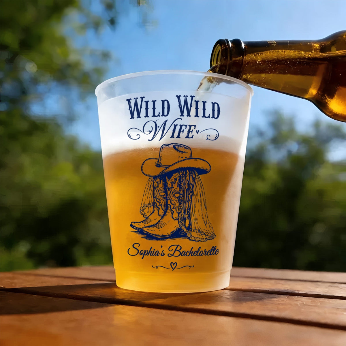 Wild Wild Wife, Personalized Frosted Cups, Gift For Bride and Bestie
