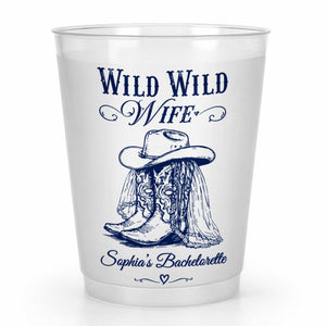 Wild Wild Wife, Personalized Frosted Cups, Gift For Bride and Bestie