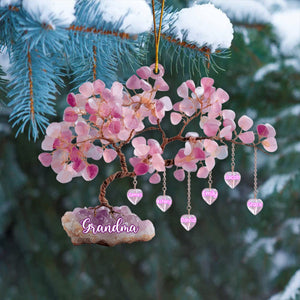 Christmas Gift For Mom/Grandma - Personalized Custom Tree Shaped Acrylic Ornament