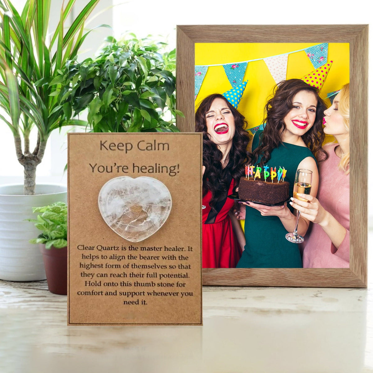 Crystals bring good luck/confidence.  Protect and support crystal gifts