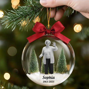 Custom Photo Memorial Christmas Gift - Personalized Acrylic Ornament