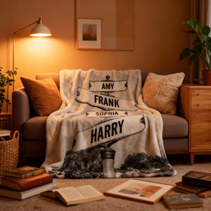 Where Love Never Ends - Family Personalized Custom Vertical Blanket- Gift For Family Members