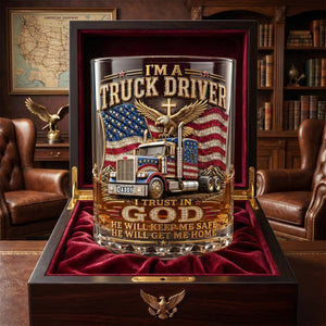 Dad Whiskey Glass – Personalized Gifts For Christian Truck Driver