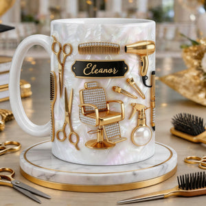 Master of Style 3D Effect Personalized Coffee Mug Gift for Hairstylist Lovers