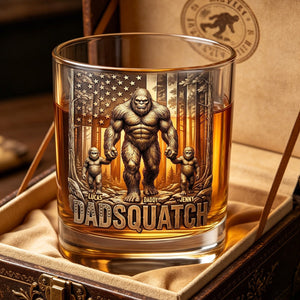 Wild Dad Energy Whiskey Glass - Personalized Gifts For Dads