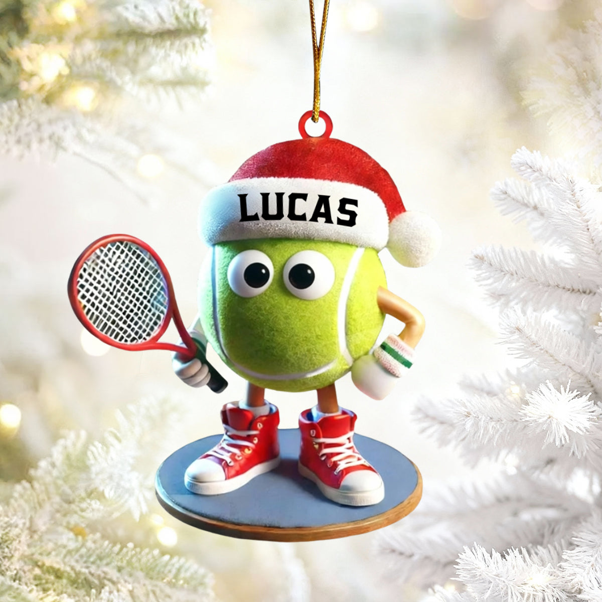 Personalized Custom Name Tennis Ornament, Tennis Christmas Gift