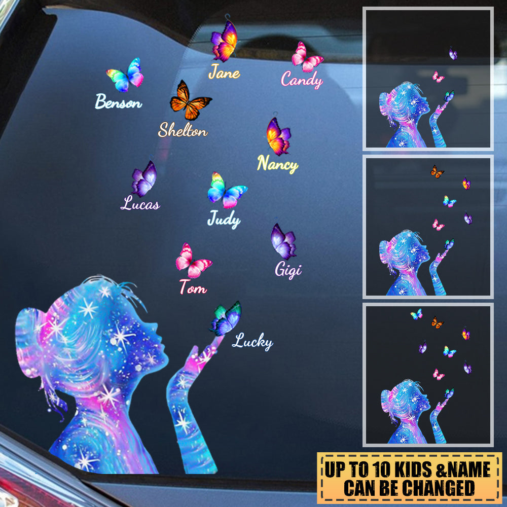 Personalized Butterflies Kisses Decal For Mom/Grandmom/Friend