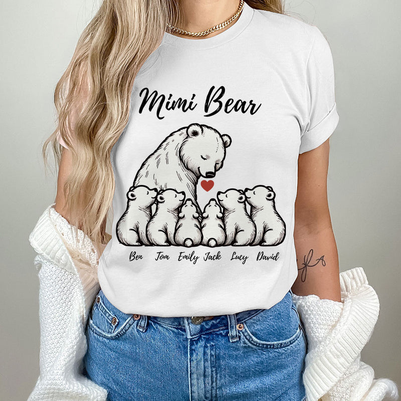 Personalized Bear With Little Bear Kids Pure Cotton T-Shirt