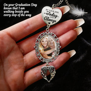 Graduation Day Walking Beside You Custom Tassel Photo Charm - Personalized Graduation Gifts For Graduate