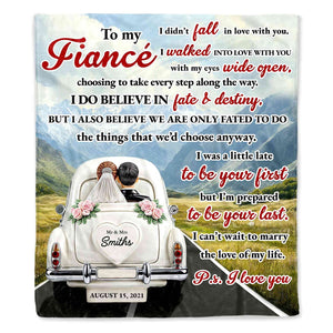 To My Fiancé - Personalized Custom Blanket - Gift For Lovers