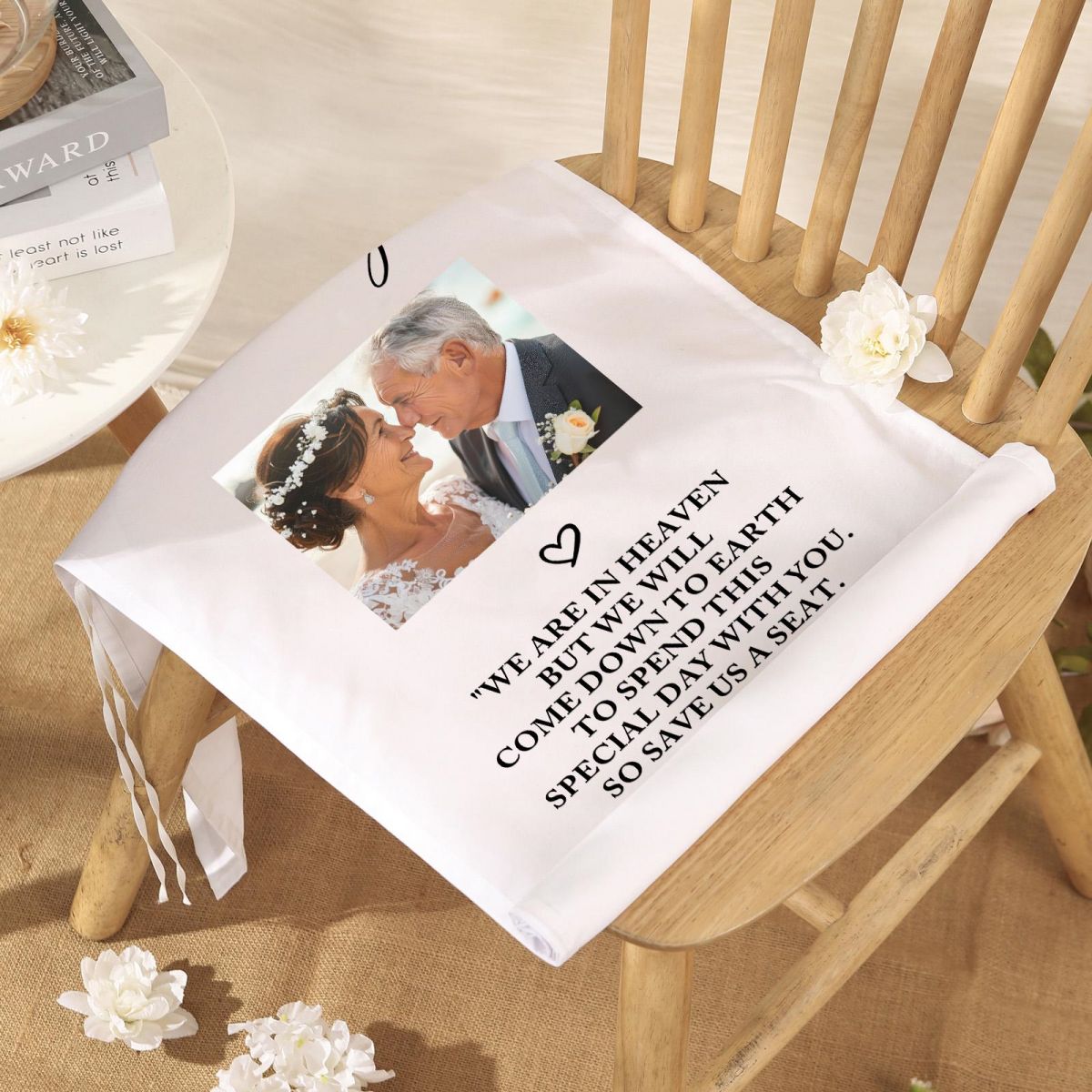 Reserved Wedding Memorial Chair Sign, Custom Memorial Wedding Sign,Wedding Chair Banner In Memory Of Loved Ones