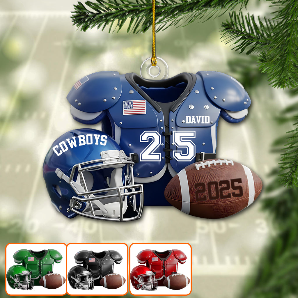 Football Season - Personalized Football Ornament