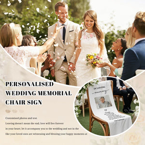 Reserved Wedding Memorial Chair Sign, Custom Memorial Wedding Sign,Wedding Chair Banner In Memory Of Loved Ones