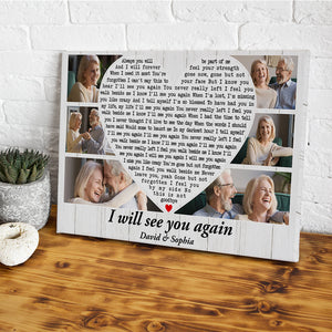 I Will See You Again, Custom Couple Photo Canvas Print, Gift For Couple, Memorial Gifts