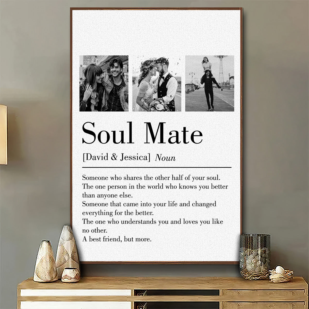 Soul Mate - Personalized Couple Canvas Poster