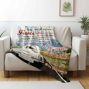 To My Fiancé - Personalized Custom Blanket - Gift For Lovers