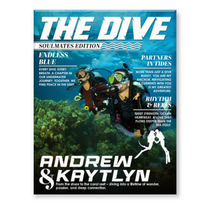 Custom Scuba Diver Couple Magazine Cover Canvas, Scuba Diving Magazine Cover, Ocean Lover Canvas Wall Art, Scuba Diving Soulmates Sign