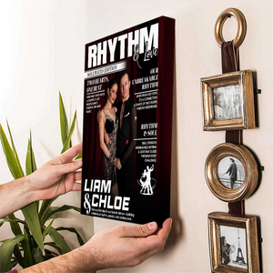 Personalized Dancer Couple Magazine Cover Canvas, Dance Soulmates Keepsake, Ballroom Dancer Gift,Couple Gift Ideas